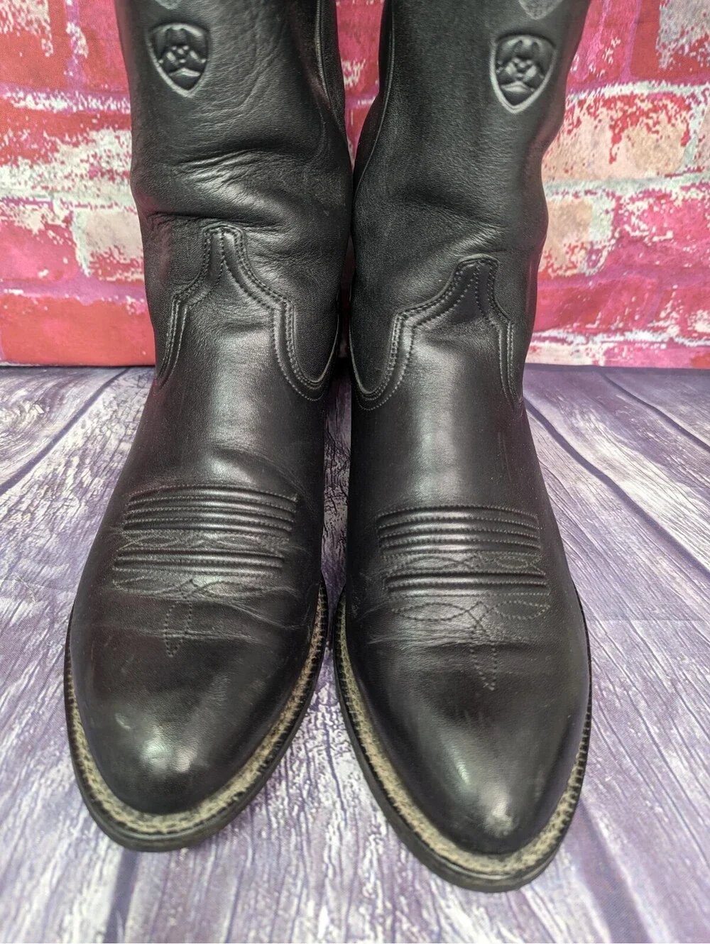 Ariat Heritage Sedona Mens Western Black Leather Cowboy Work Boots 10.5 D 34601